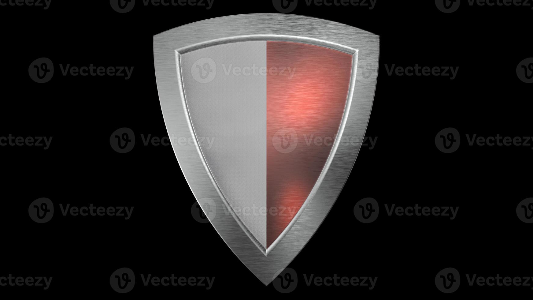 red shield silver medieval 3d illustration render photo