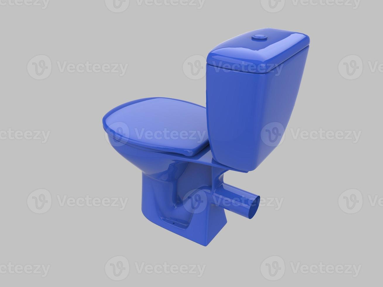 blue wc seat 3d illustration photo