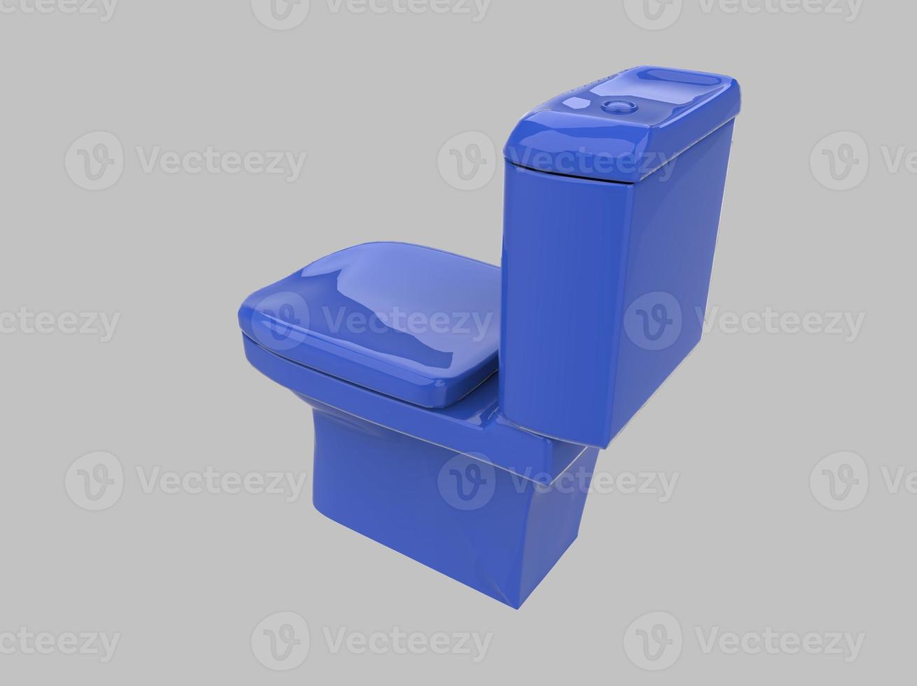 blue wc seat 3d illustration photo