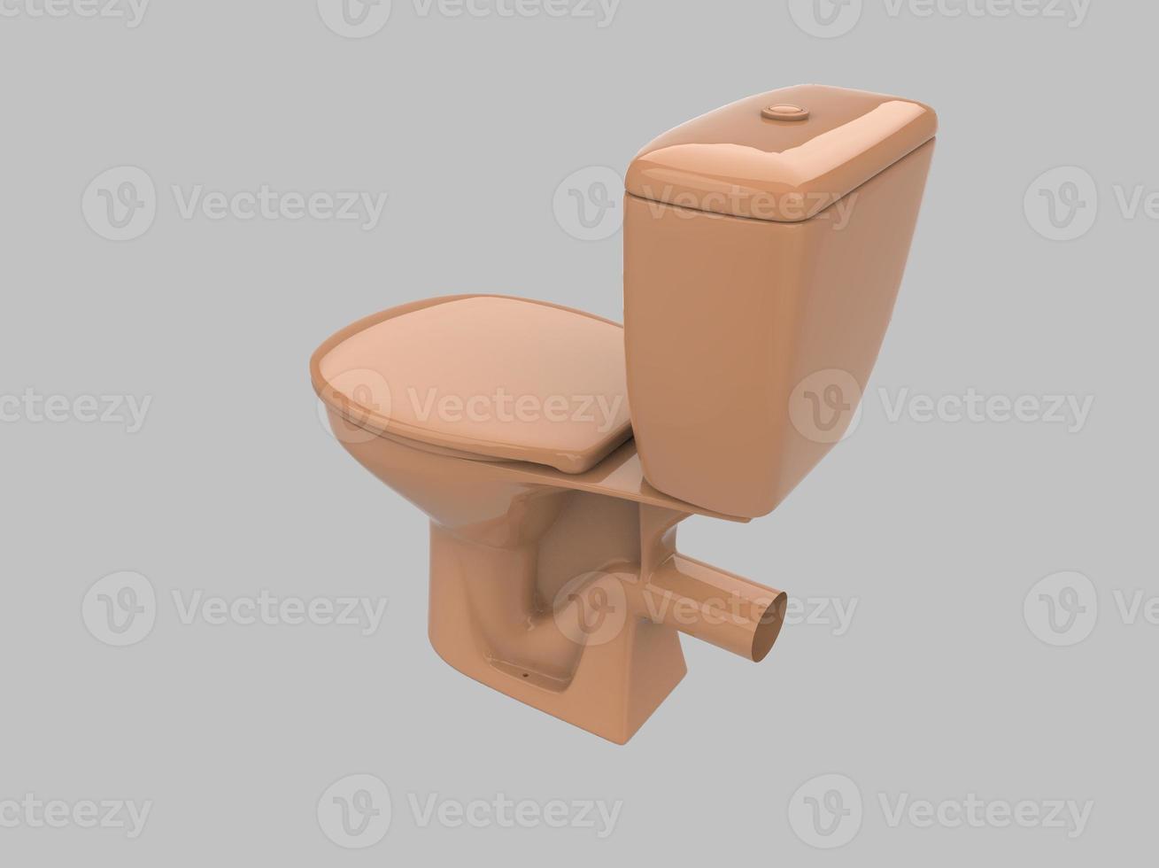 classic isolated seatcloset toilet wc porcelain 3d illustration photo