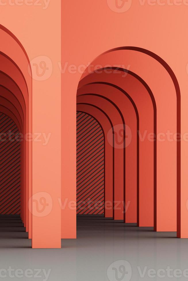 3d rendering arc rhythm in pastel color tone. photo