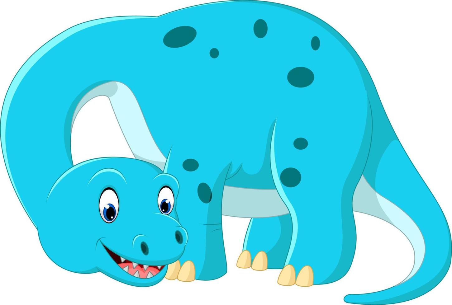 Cute brontosaurus cartoon vector