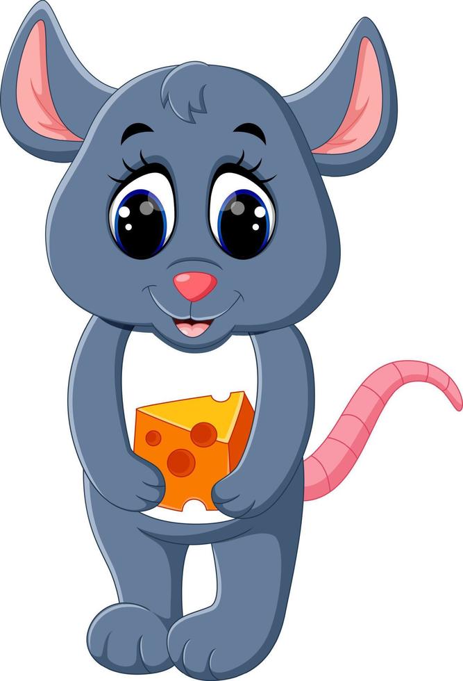 illustration of Cute mouse cartoon vector