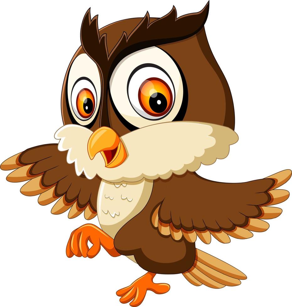 illustration of cute owl cartoon vector