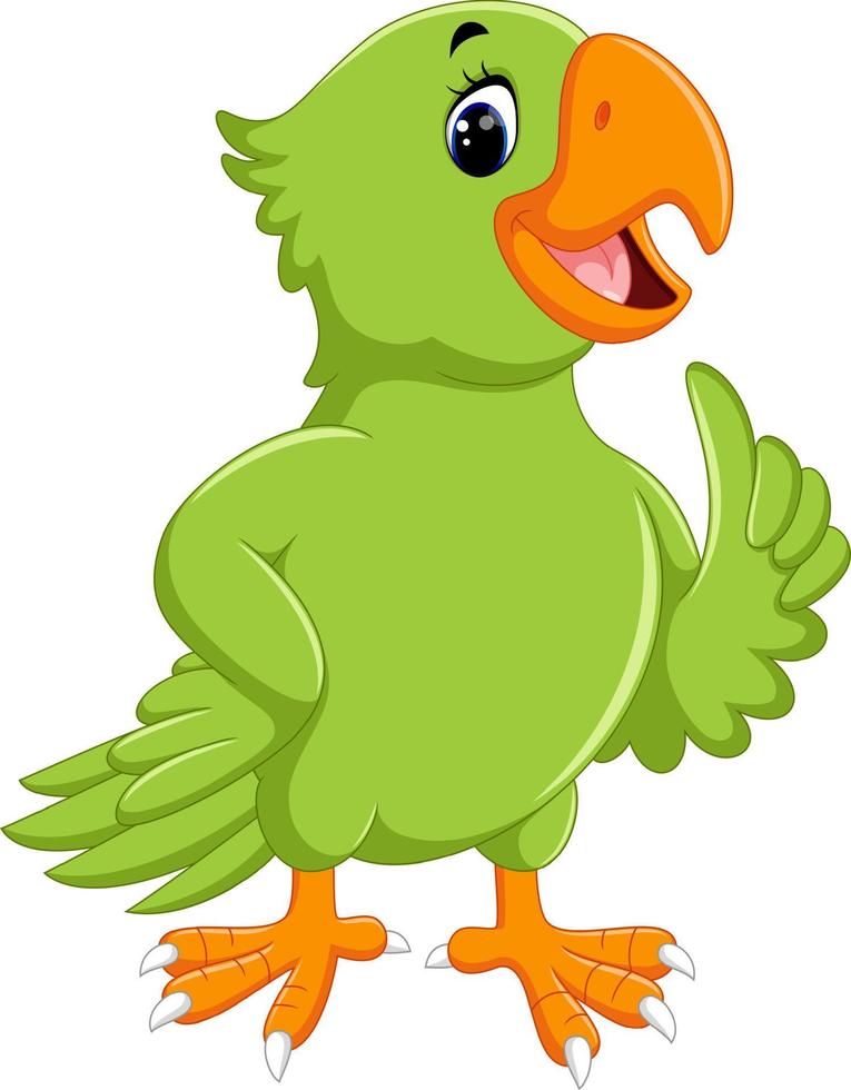 illustration of cute parrot cartoon vector