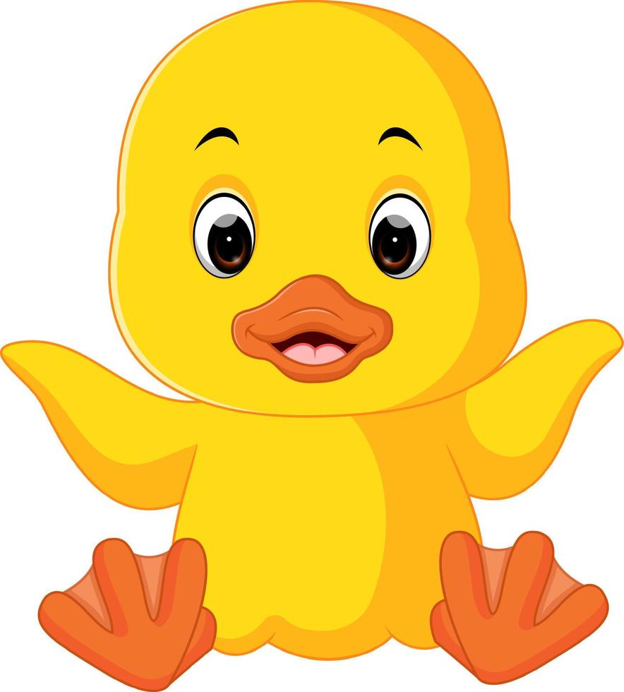cute duck cartoon vector