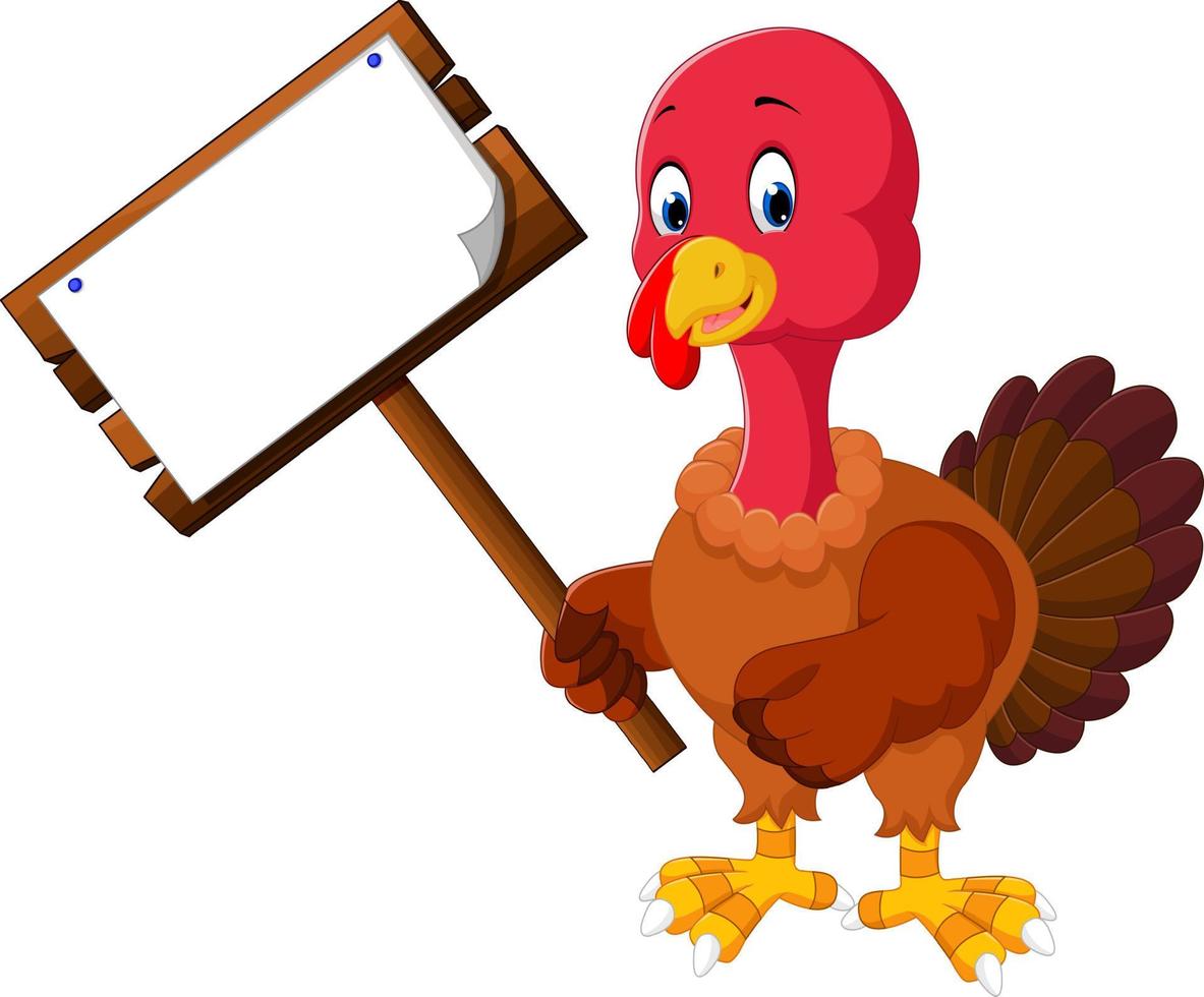 turkey bird cartoon vector