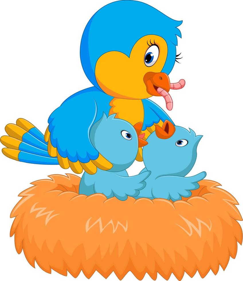 baby bird in the nest vector