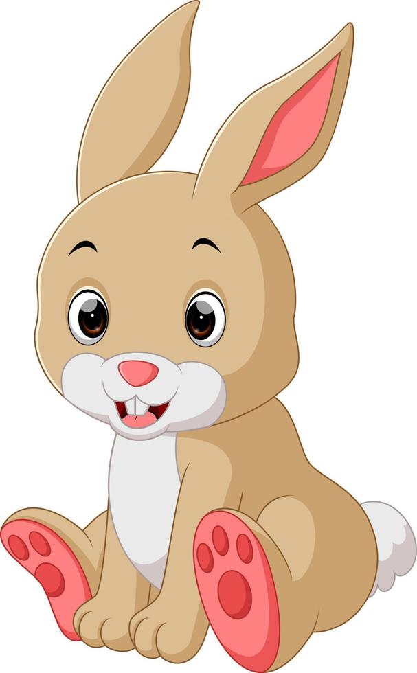 cute rabbit cartoon vector
