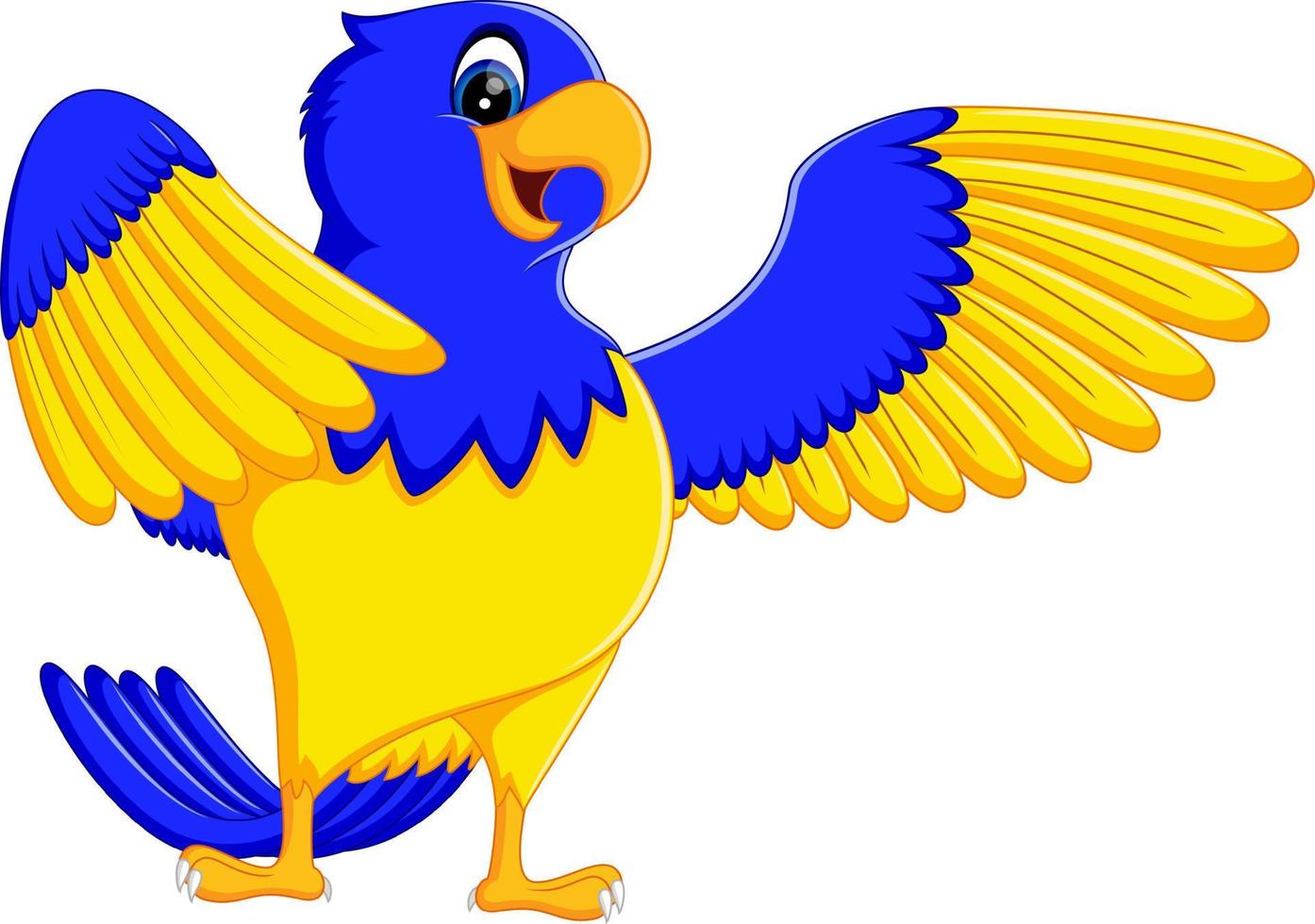 illustration of Cartoon macaw smile vector