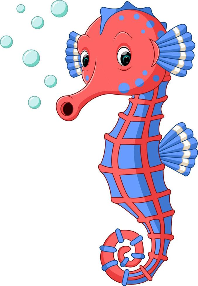 cute Seahorse Cartoon vector