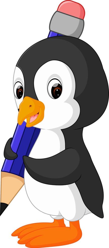 Cute penguin cartoon vector