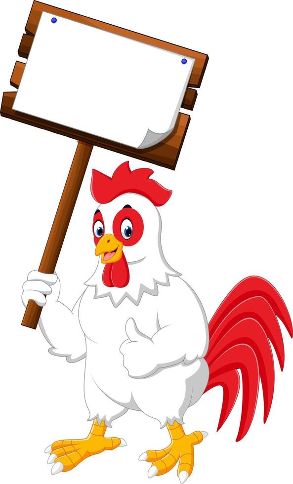 Cartoon chicken rooster vector