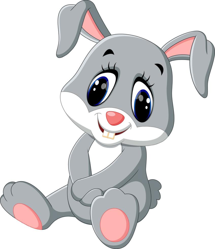 Cute cartoon rabbit vector