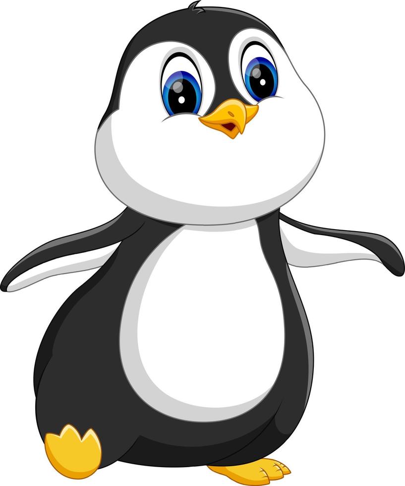 illustration of cute penguin cartoon vector