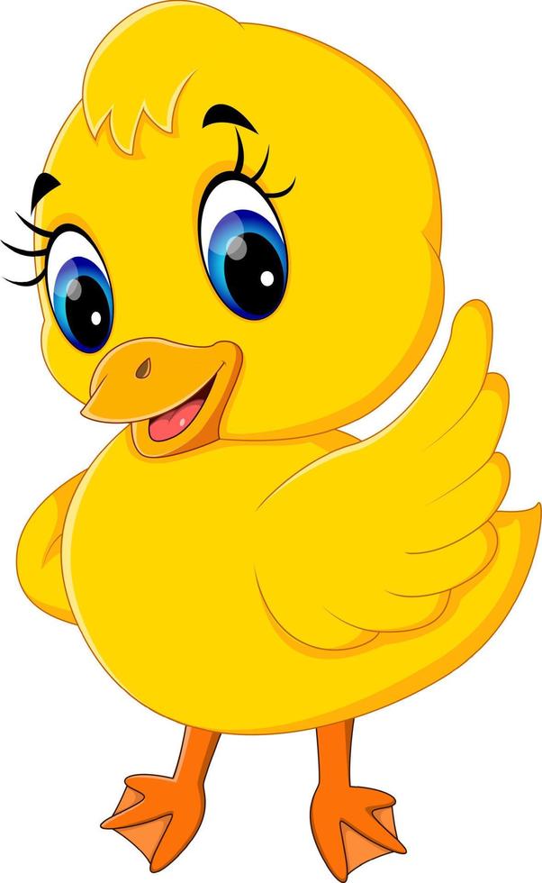 illustration of Cute baby duck cartoon vector