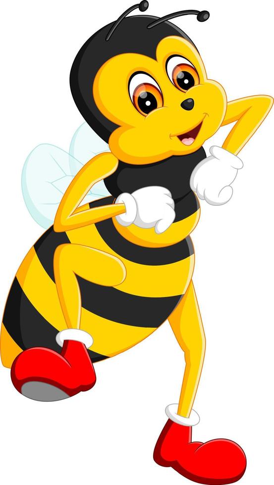 illustration of cute bee cartoon vector