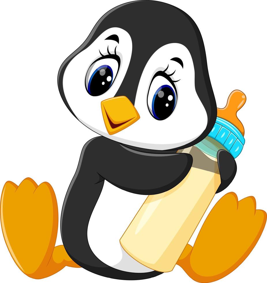 illustration of cute penguin cartoon vector