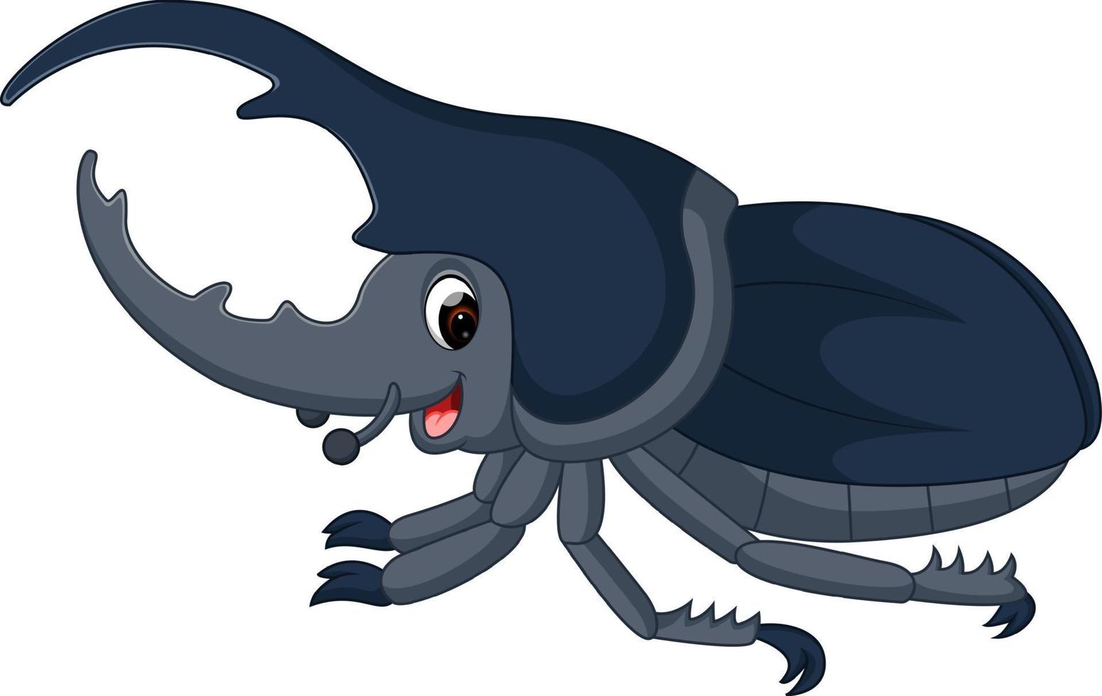 funny bug Hercules cartoon vector