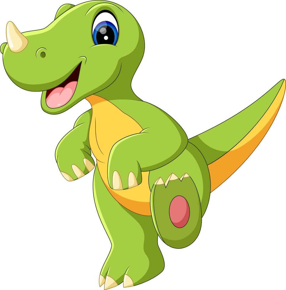 illustration of cute dinosaur cartoon vector