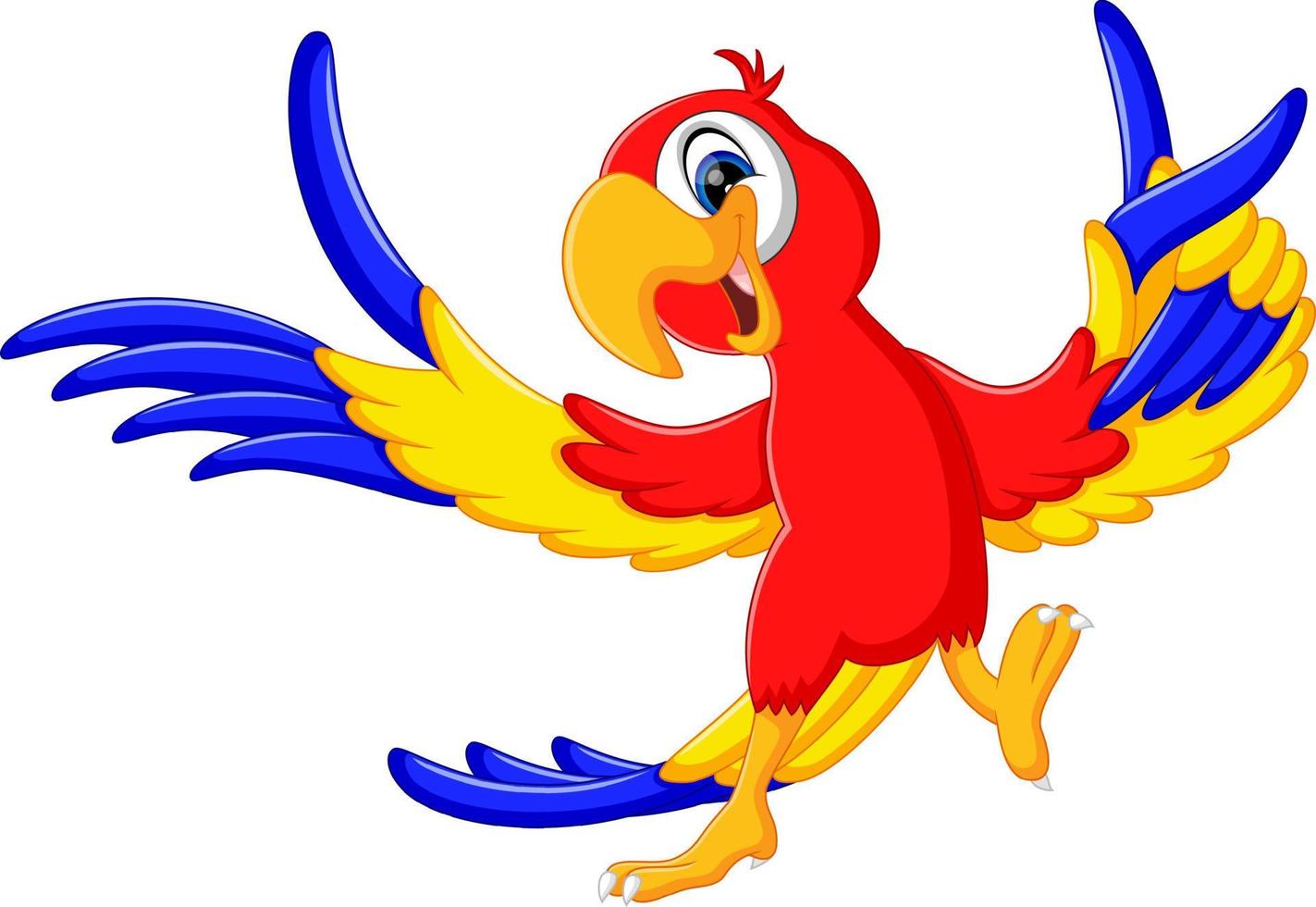 illustration of cute parrot cartoon vector