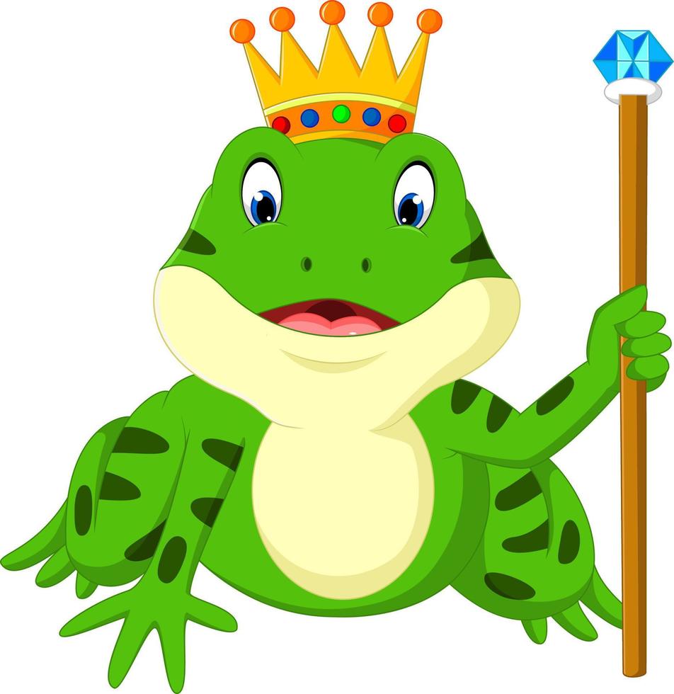 Cute frog cartoon vector