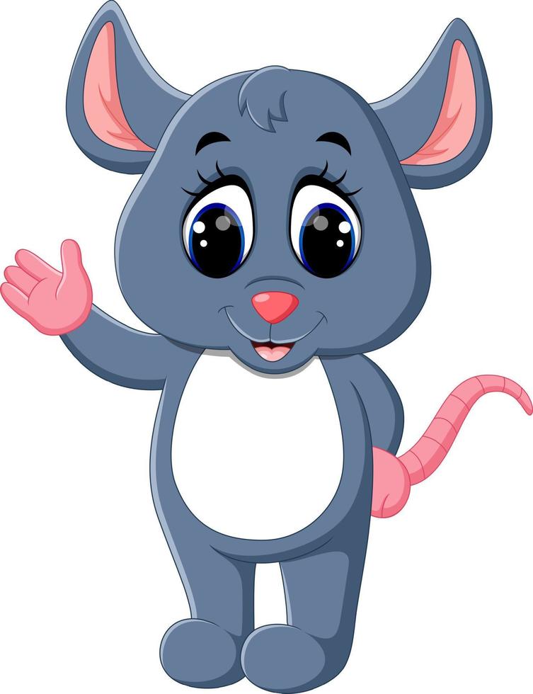 illustration of Cute mouse cartoon vector