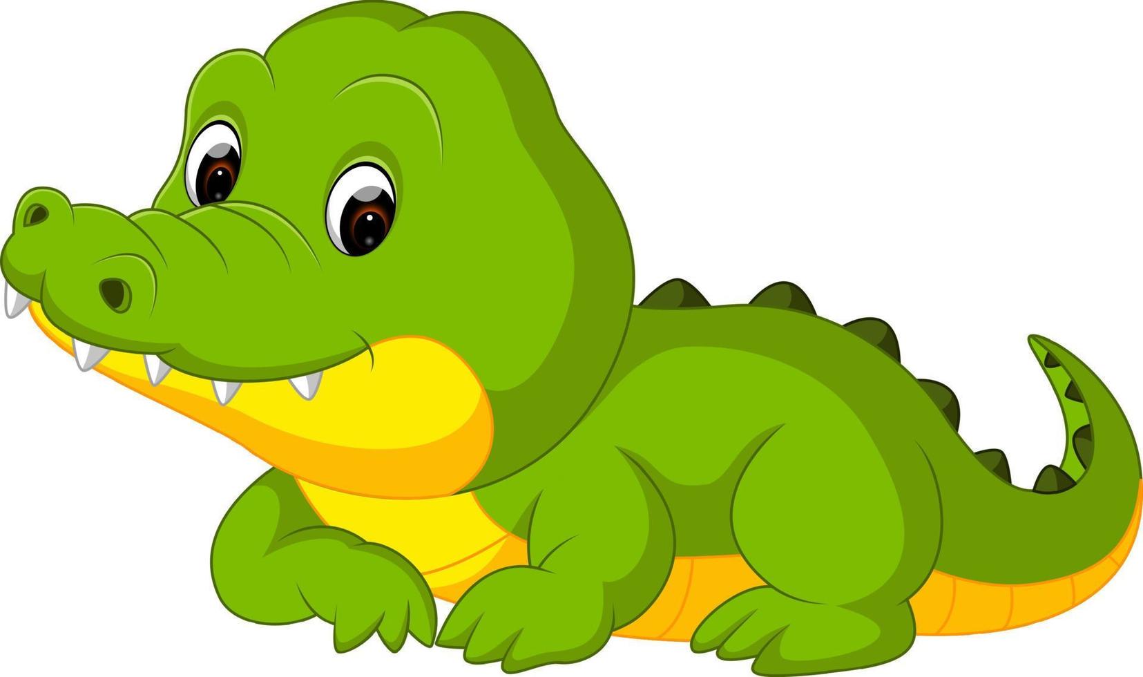 Cute crocodile cartoon vector