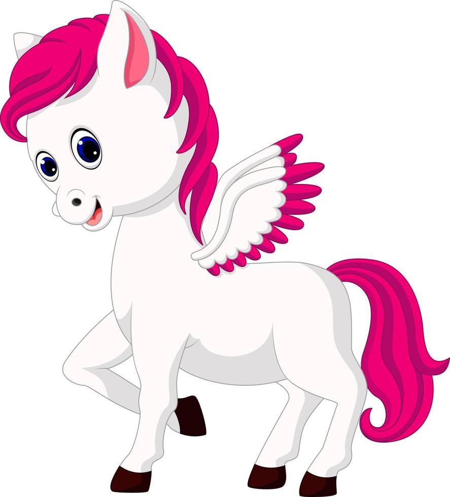 Cute unicorn cartoon vector