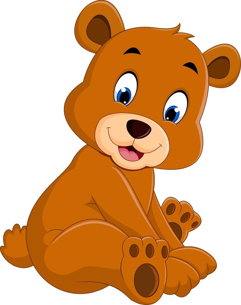 Cartoon funny bear vector