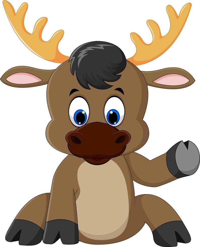 Illustration of moose cartoon vector