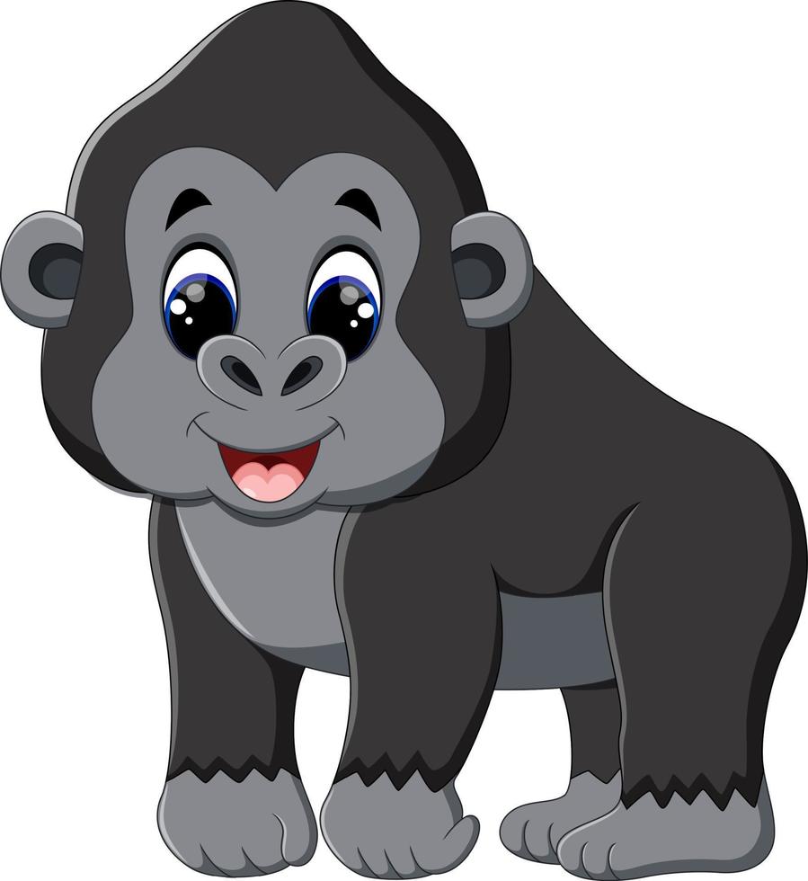 illustration of Funny gorilla cartoon vector