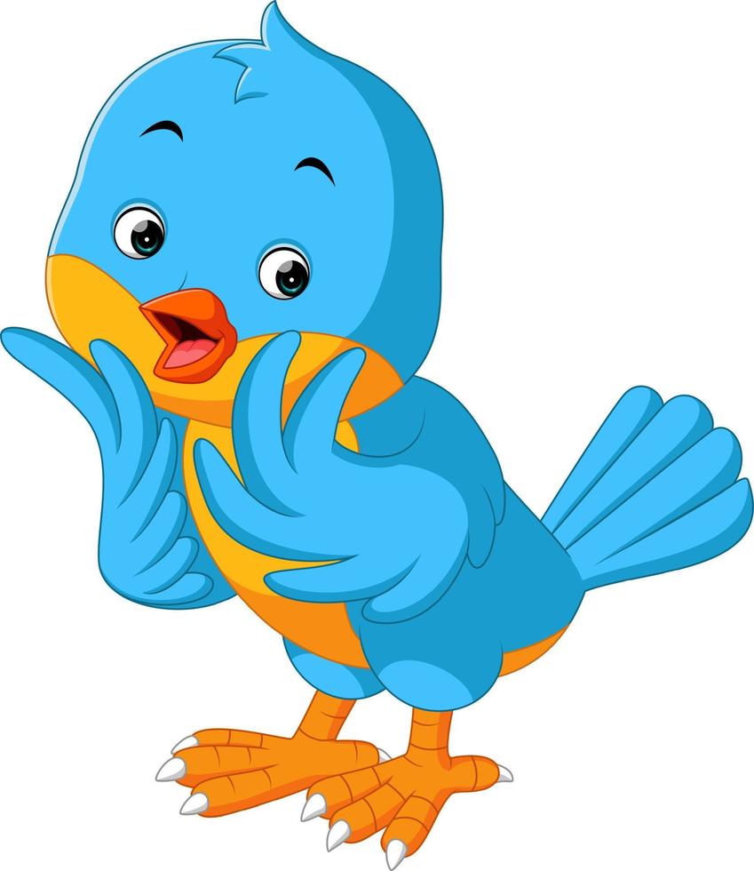 Cute bird cartoon vector