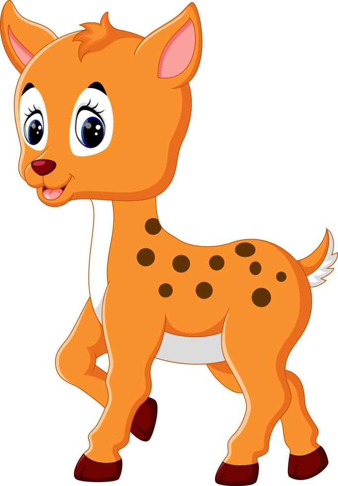 Cute deer cartoon vector