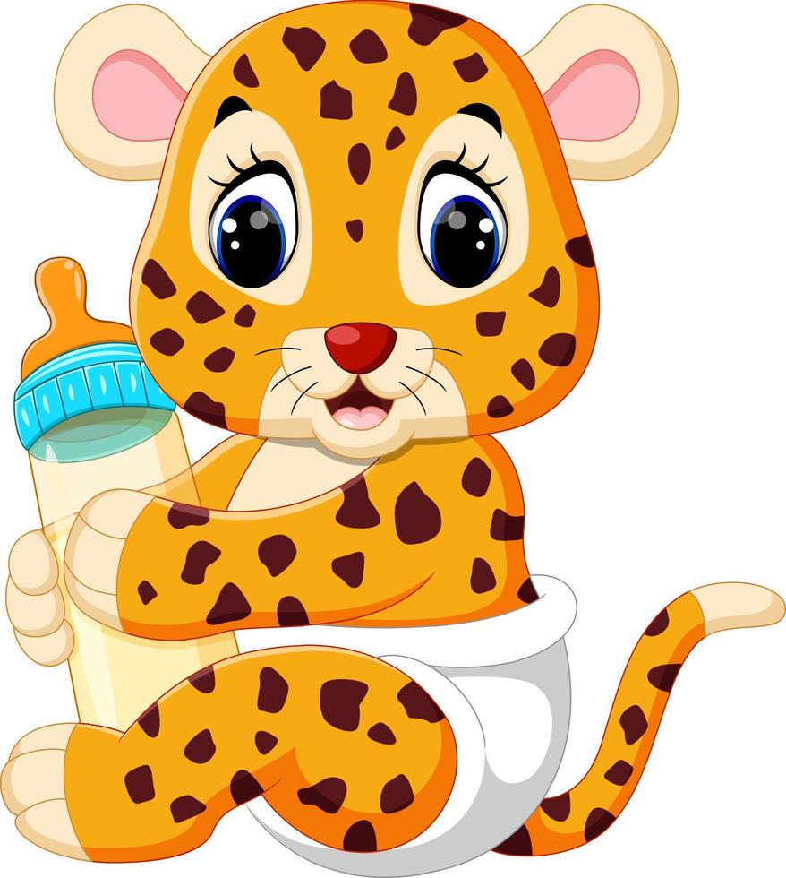 illustration of cute baby tiger vector