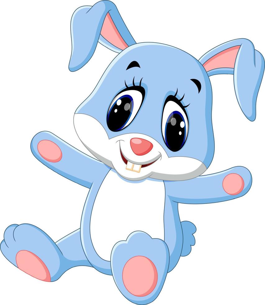 Cute cartoon rabbit vector
