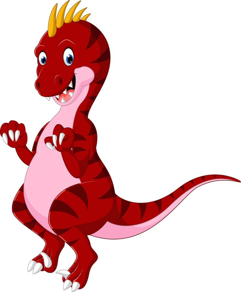 cute Velociraptor dinosaur vector