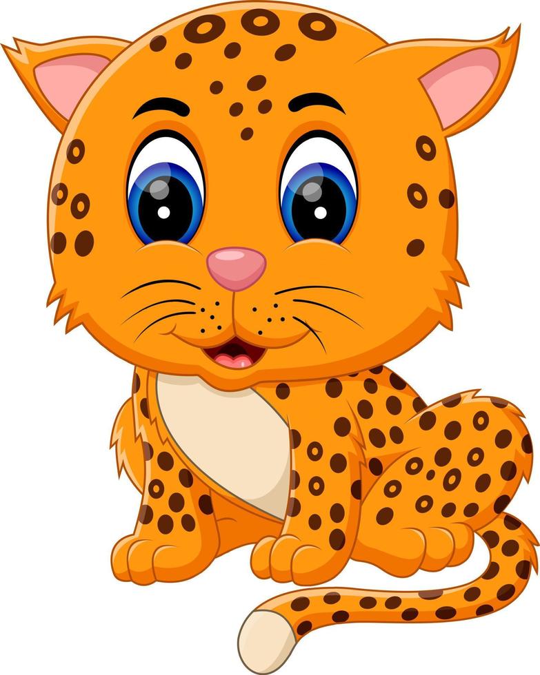 illustration of cute baby tiger vector