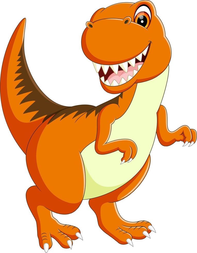 illustration of Cute dinosaur cartoon vector