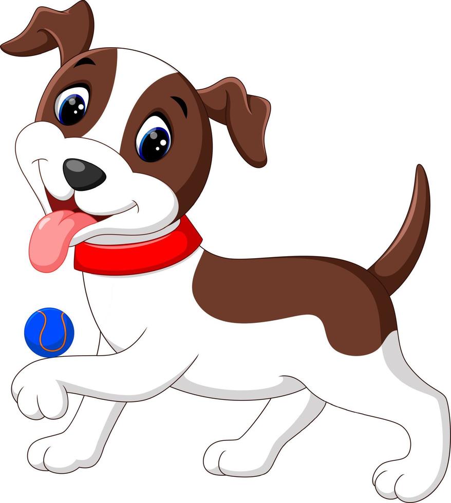 Cute dog cartoon vector