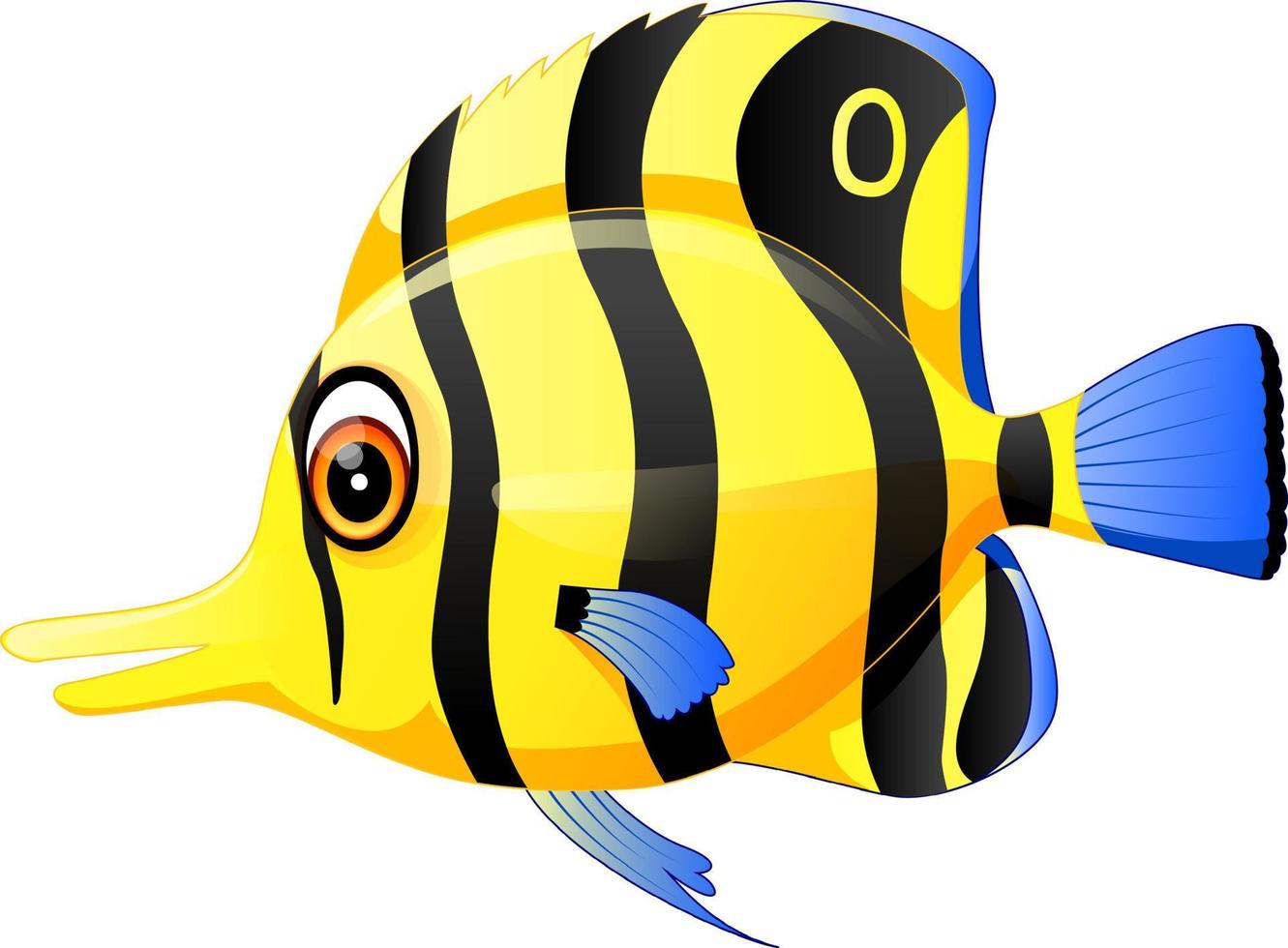 illustration of Cute fish cartoon vector