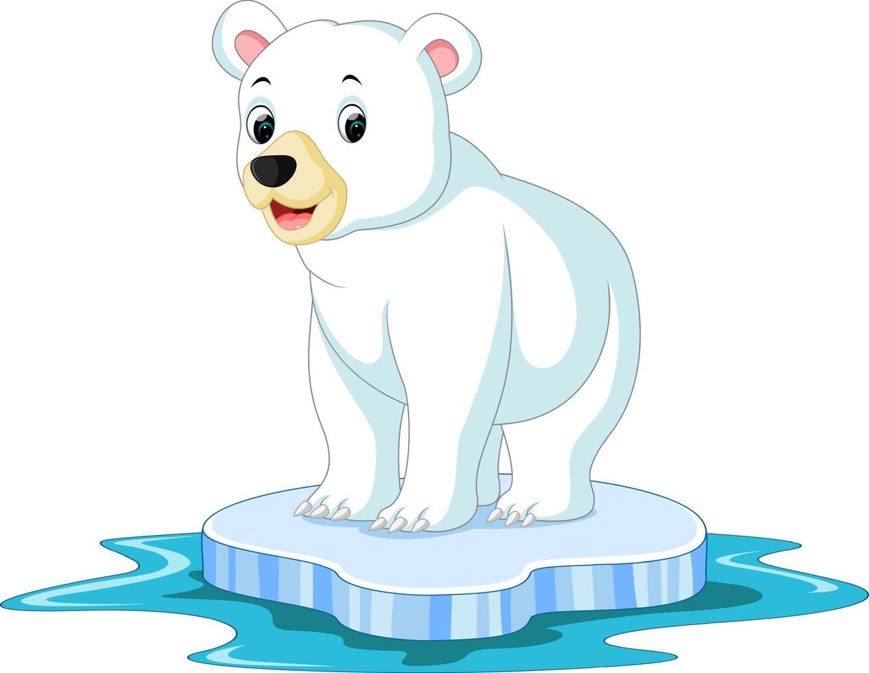 dibujos animados de oso polar vector