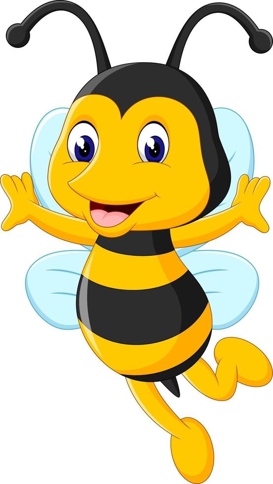 illustration of Cute bee cartoon vector
