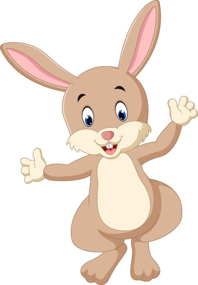 Cute cartoon rabbit vector