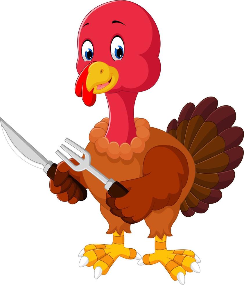 turkey bird cartoon vector