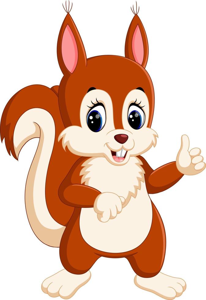 Cute squirrel cartoon vector