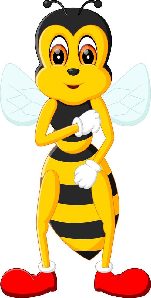 illustration of cute bee cartoon vector