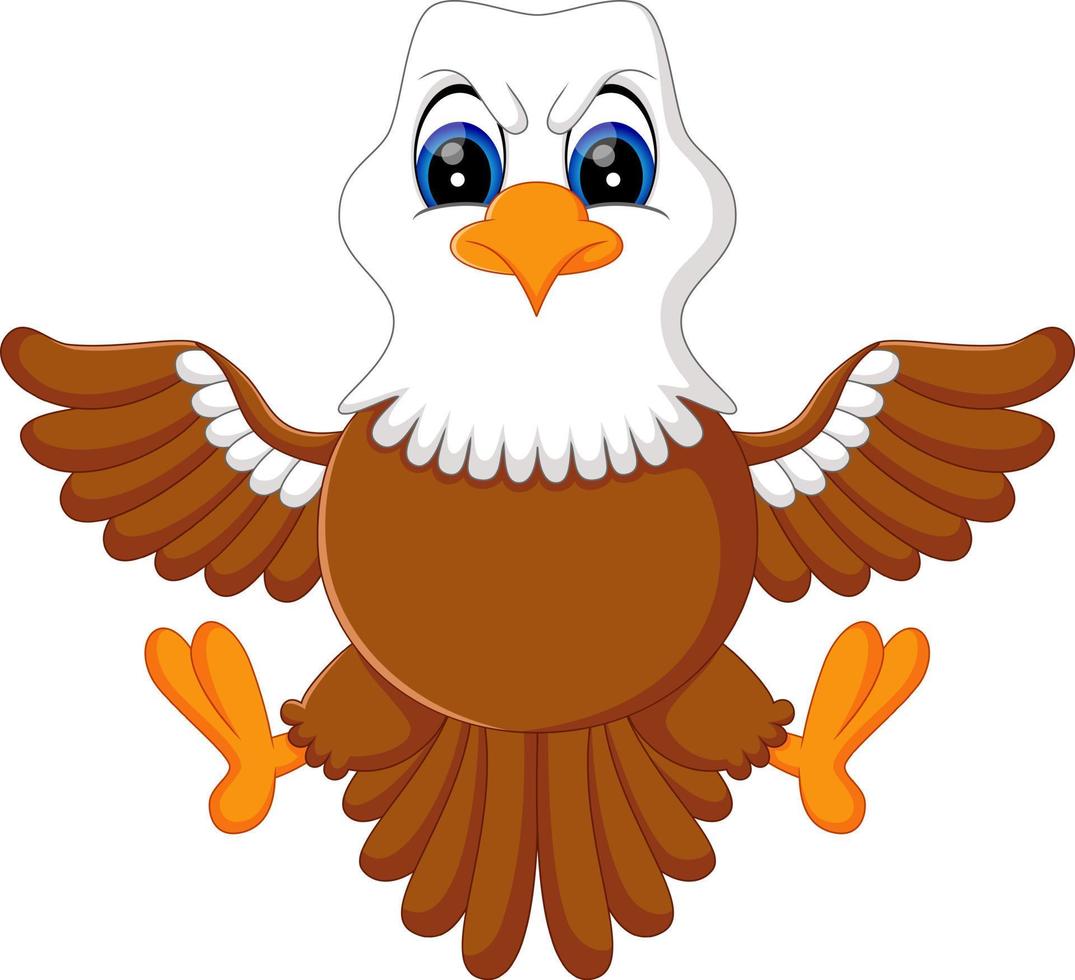 illustration of Cute eagle cartoon vector