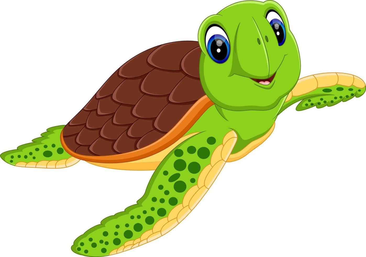 ilustración de dibujos animados lindo tortuga vector