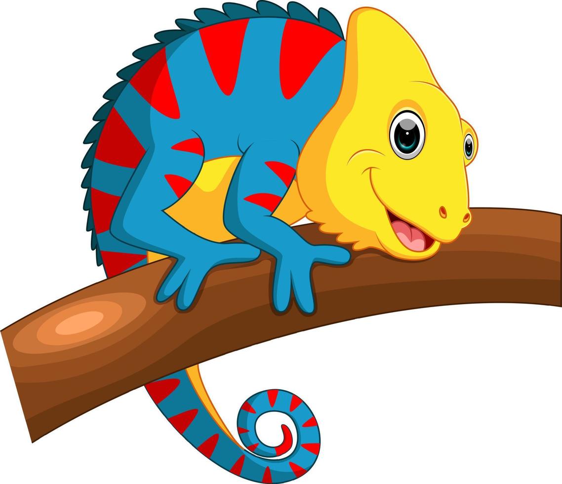 Cute Chameleon cartoon vector